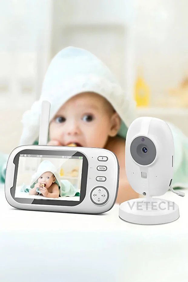 Bebek Kamerası Lcd Ekranlı Gece Görüşlü Bebek Telsizi Bebek Odası Kamerası Monitörü